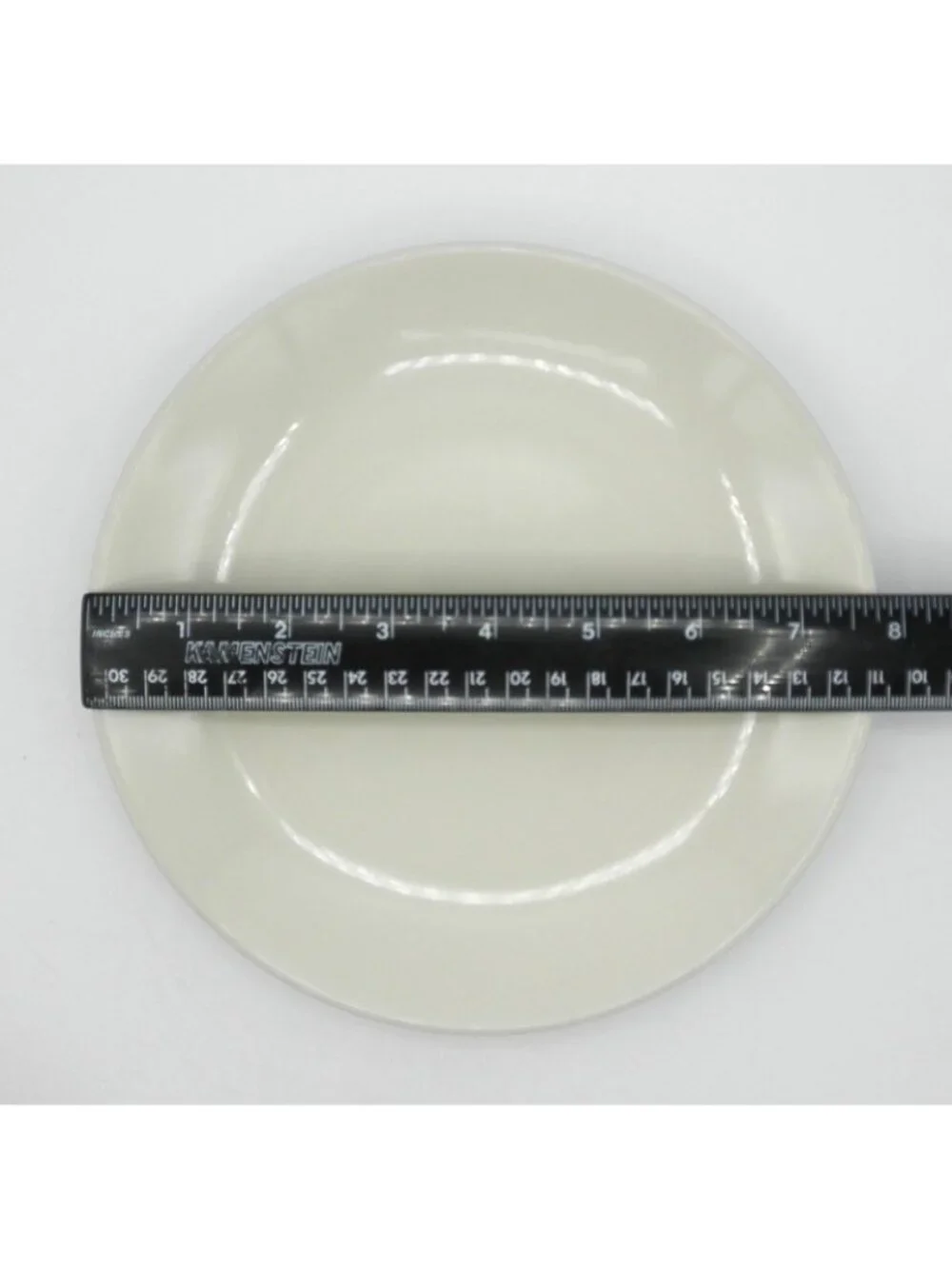 355 by IKEA of Sweden 7-7/8” Round Salad Plates 12011 Beige Set of 4 IK 365
